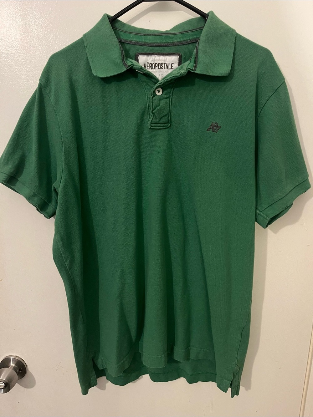 Vintage Y2K Aeropostale A87 Green Polo Shirt Men’s Size L Early 2000s